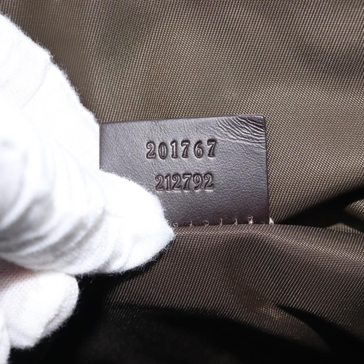 GUCCI GG Supreme Shoulder Bag PVC Beige Gold 201767 Auth 213446