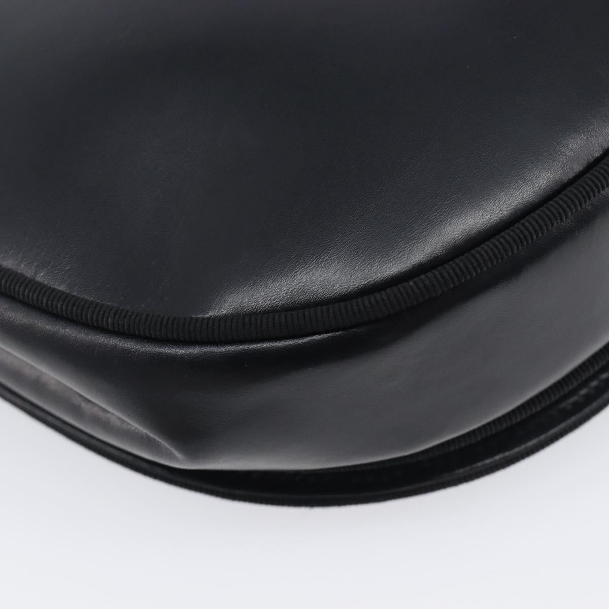 Salvatore Ferragamo Vala Shoulder Bag Leather Black Gold Auth 213457A