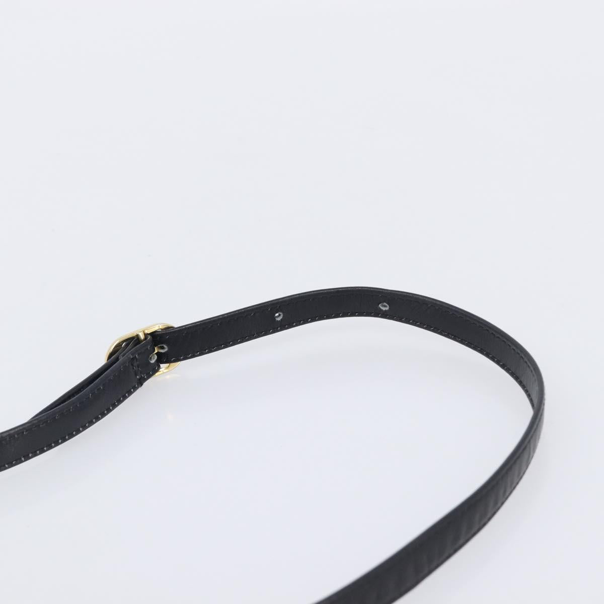 Salvatore Ferragamo Vala Shoulder Bag Leather Black Gold Auth 213457A