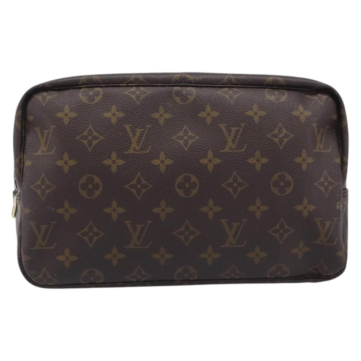 LOUIS VUITTON Monogram Trousse Toilette 28 Clutch Bag M47522 LV Auth 213468