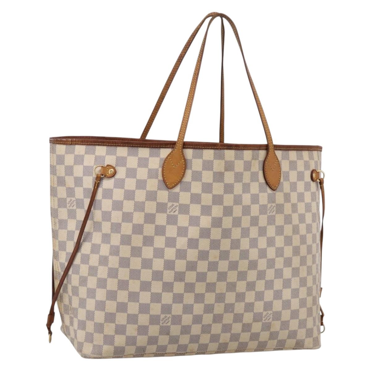 LOUIS VUITTON Damier Azur Neverfull GM Tote Bag N41360 LV Auth 213479