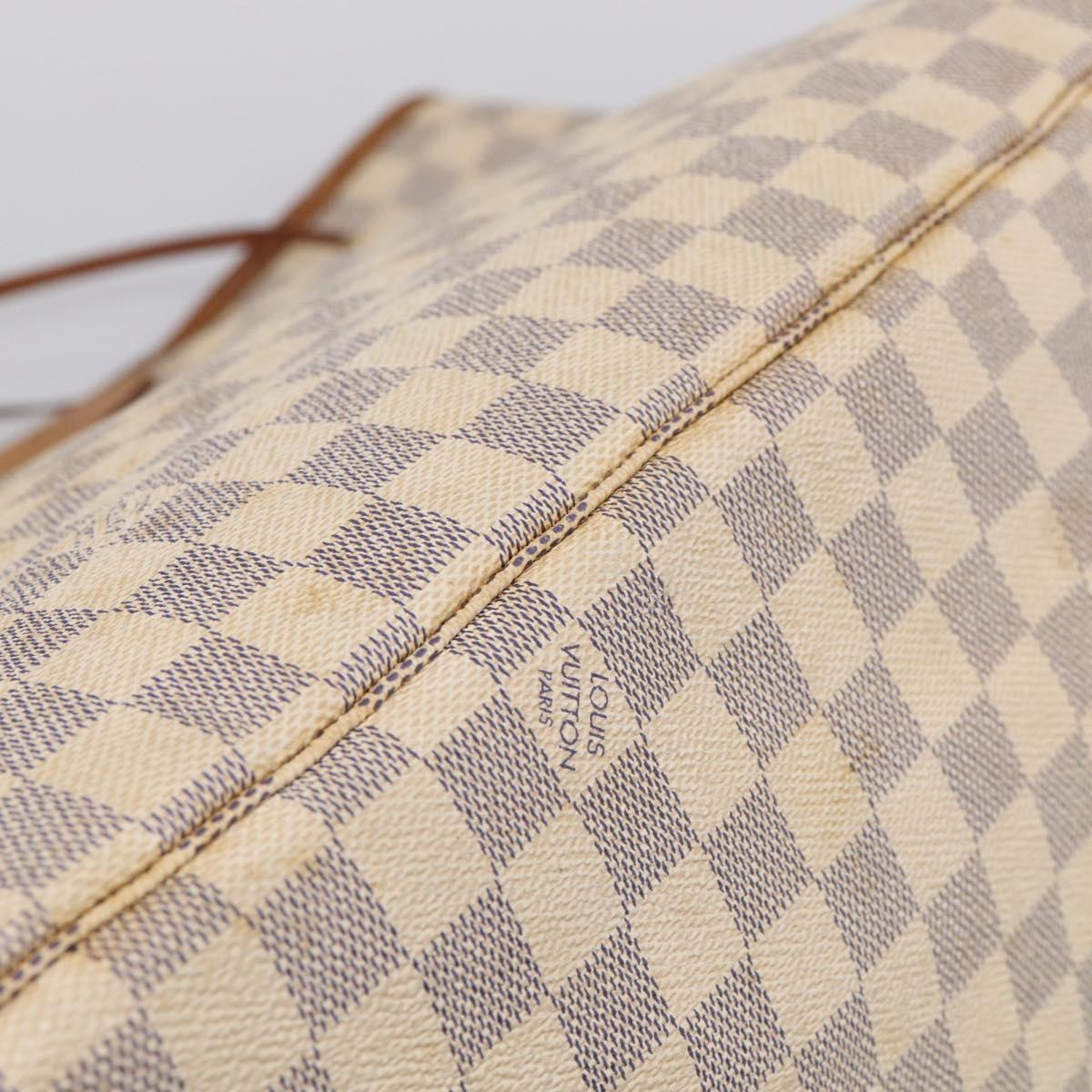 LOUIS VUITTON Damier Azur Neverfull GM Tote Bag N41360 LV Auth 213479