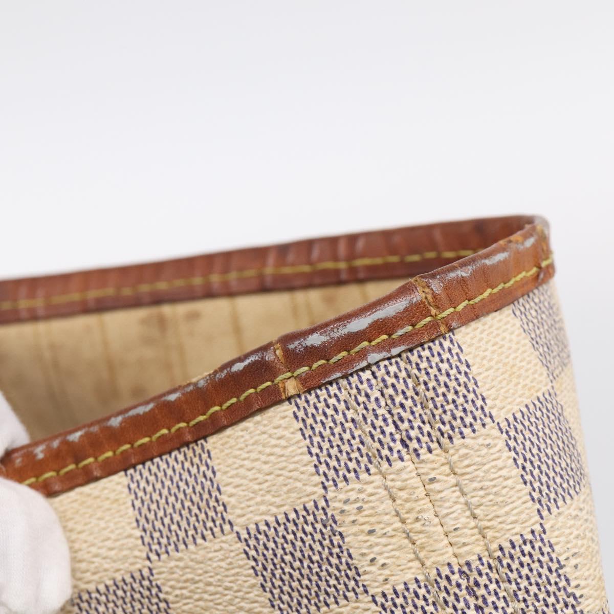 LOUIS VUITTON Damier Azur Neverfull GM Tote Bag N41360 LV Auth 213479