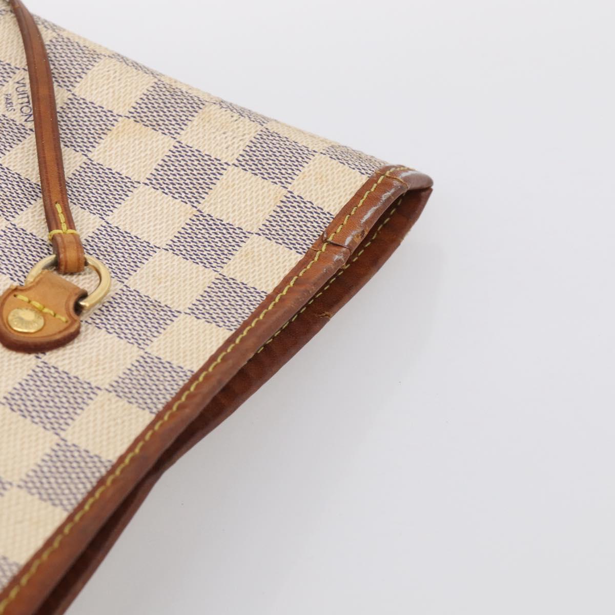 LOUIS VUITTON Damier Azur Neverfull GM Tote Bag N41360 LV Auth 213479