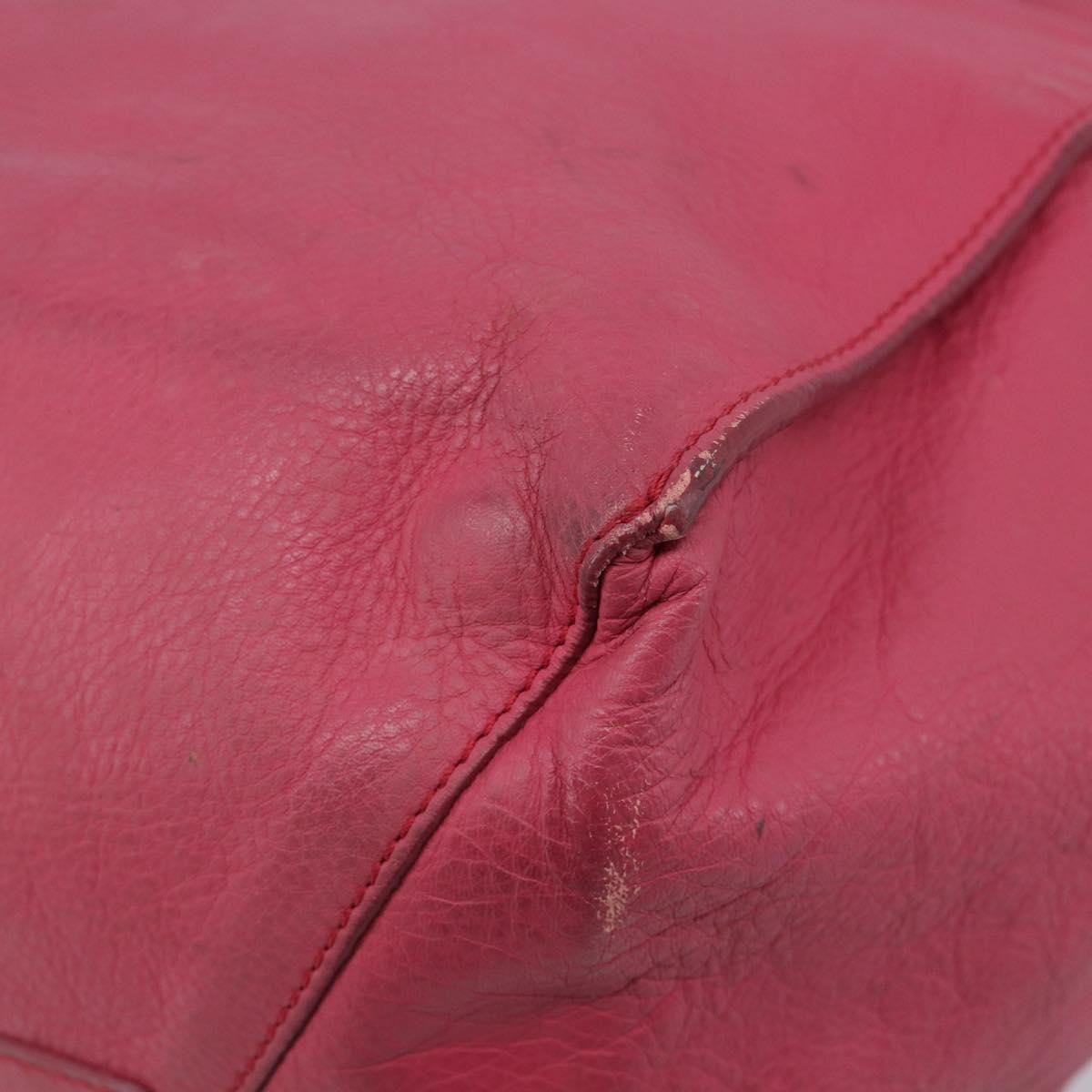Balenciaga Paper Flap A5 Hand Bag Leather Pink 266396 Auth 213483