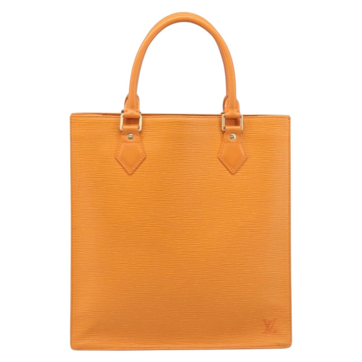 LOUIS VUITTON Epi Sac Plat Hand Bag Orange Mandarin M5274H LV Auth 213504A