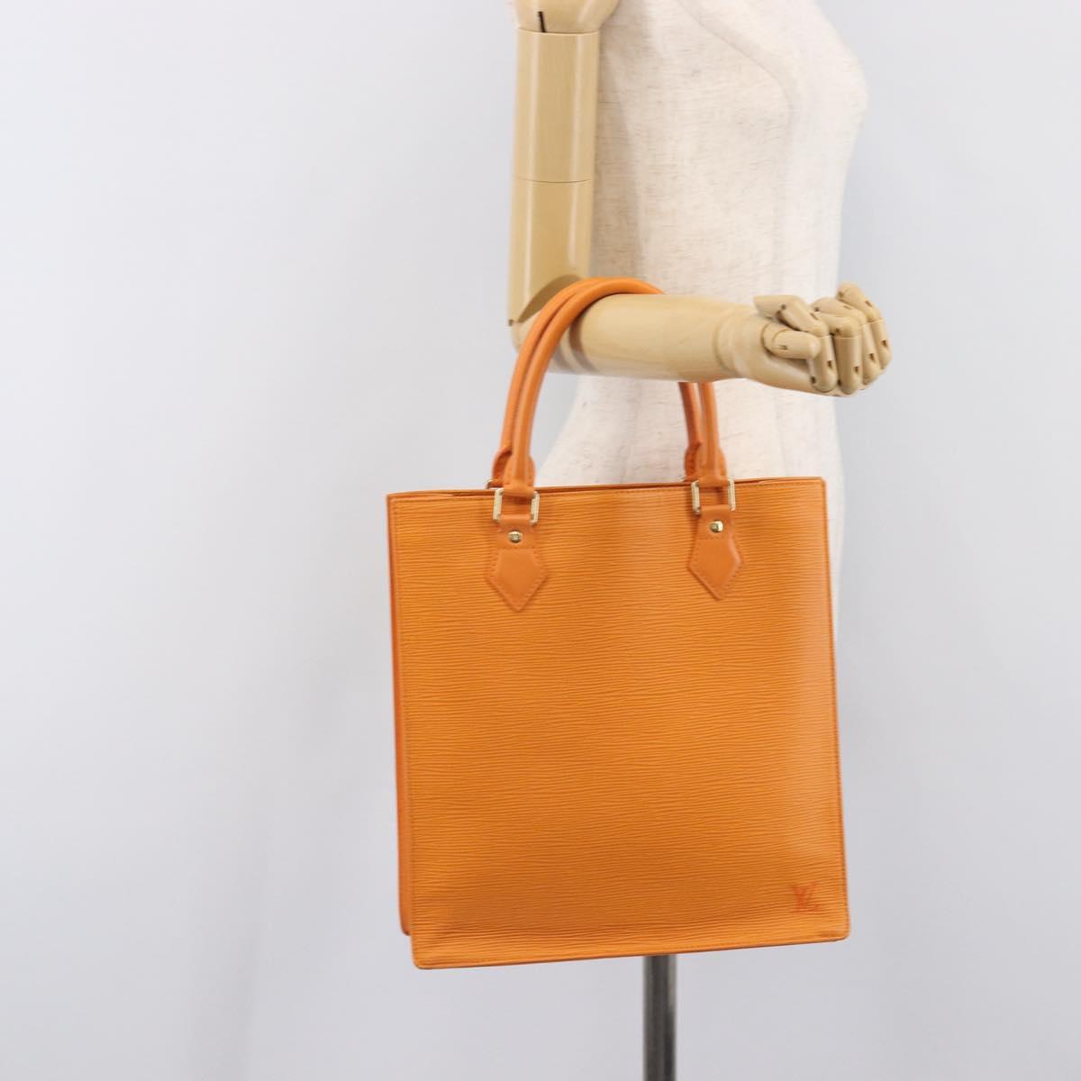 LOUIS VUITTON Epi Sac Plat Hand Bag Orange Mandarin M5274H LV Auth 213504A