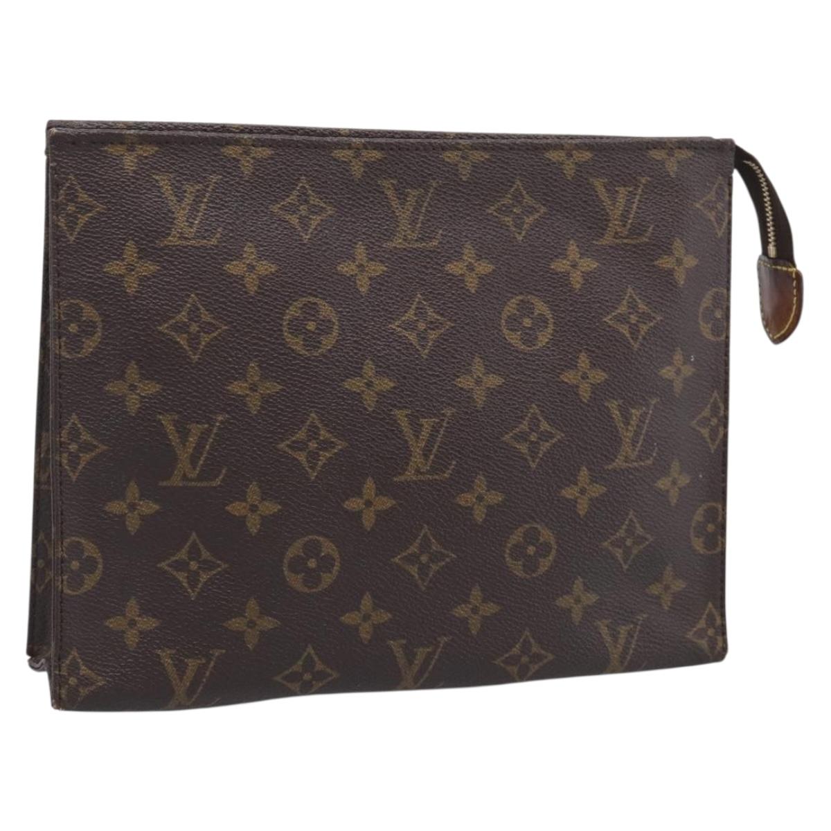 LOUIS VUITTON Monogram Poche Toilette 26 Pouch M47542 LV Auth 213582