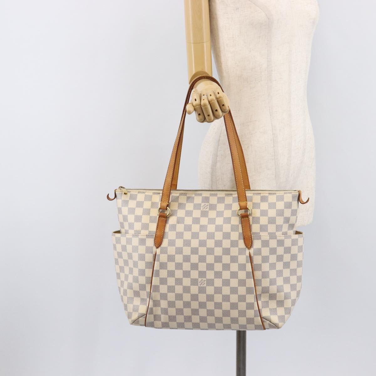 LOUIS VUITTON Damier Azur Totally MM Tote Bag N51262 LV Auth 213724