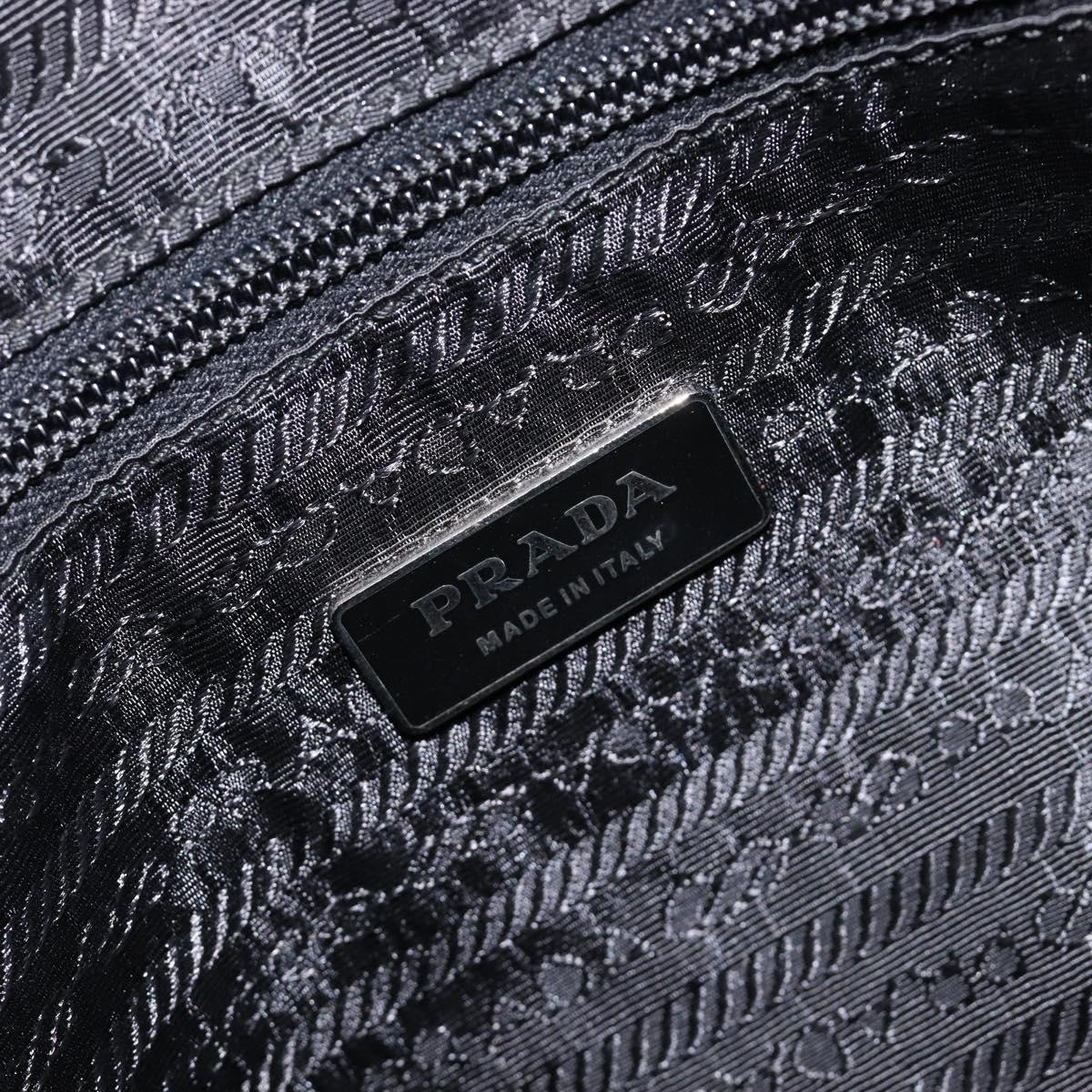 PRADA Tote Bag Leather Purple Silver Auth 213733