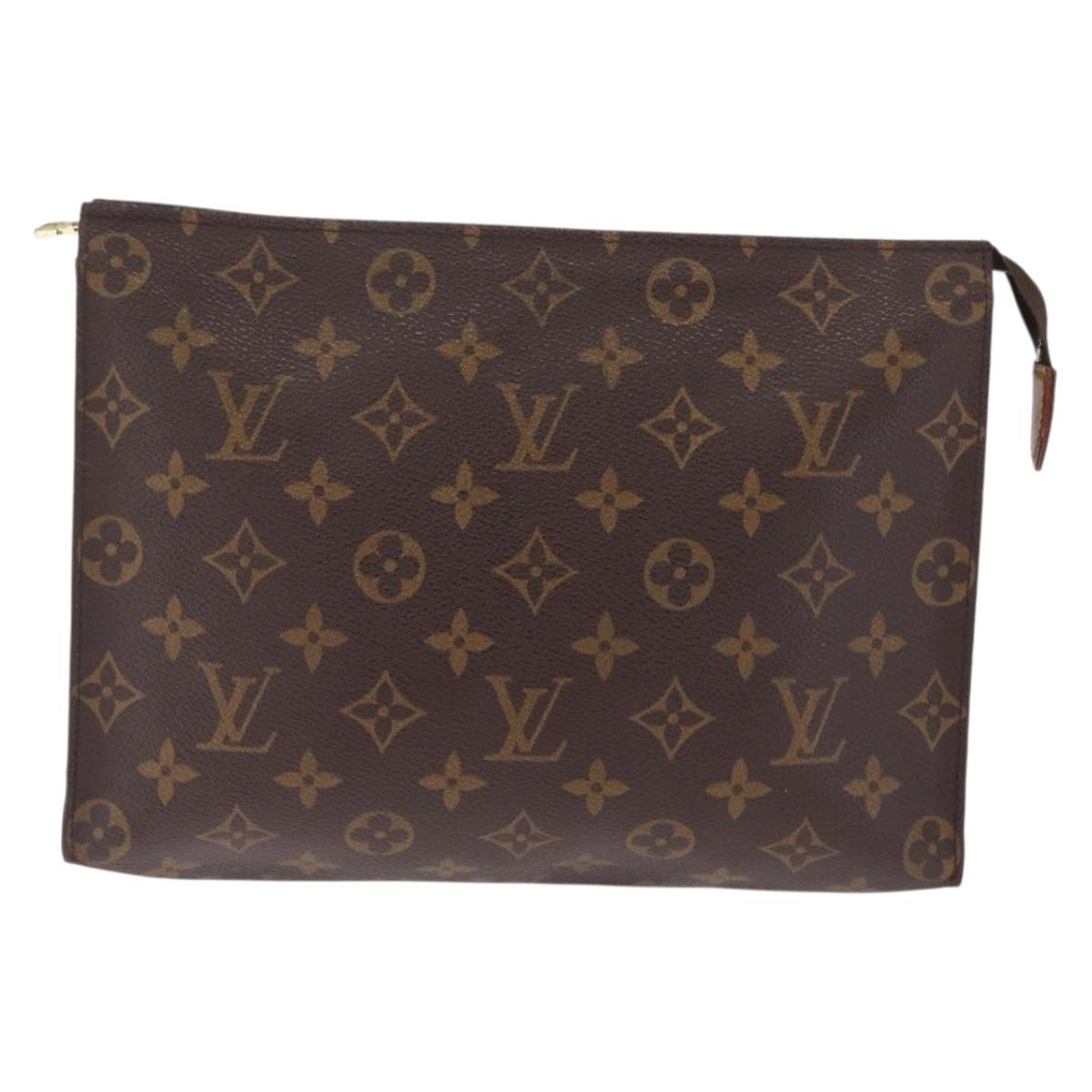 LOUIS VUITTON Monogram Poche Toilette 26 Pouch M47542 LV Auth 213787