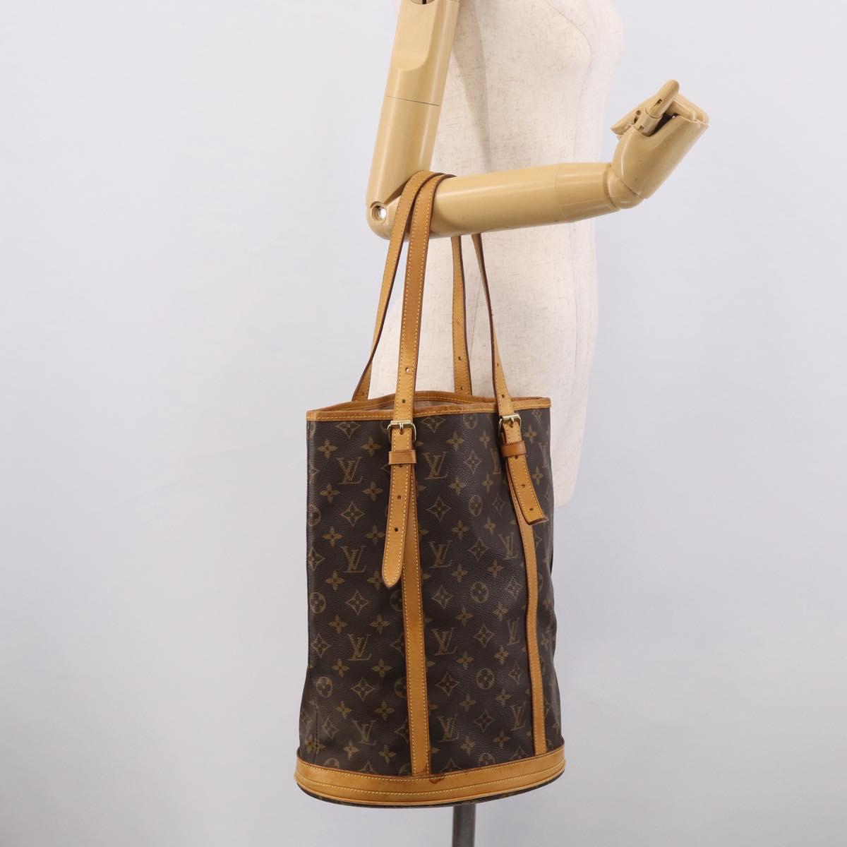 LOUIS VUITTON Monogram Bucket GM Shoulder Bag M42236 LV Auth 213845