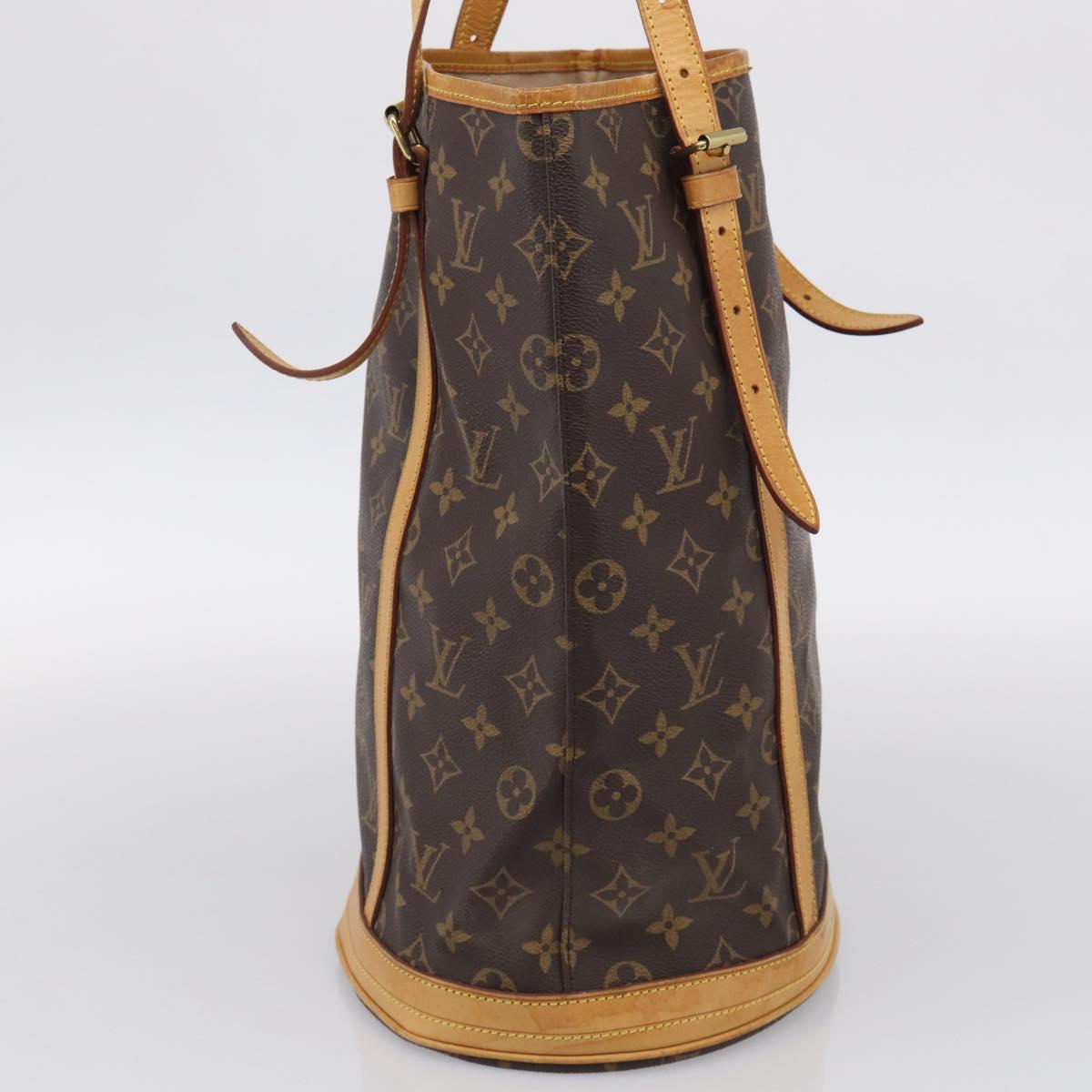 LOUIS VUITTON Monogram Bucket GM Shoulder Bag M42236 LV Auth 213845
