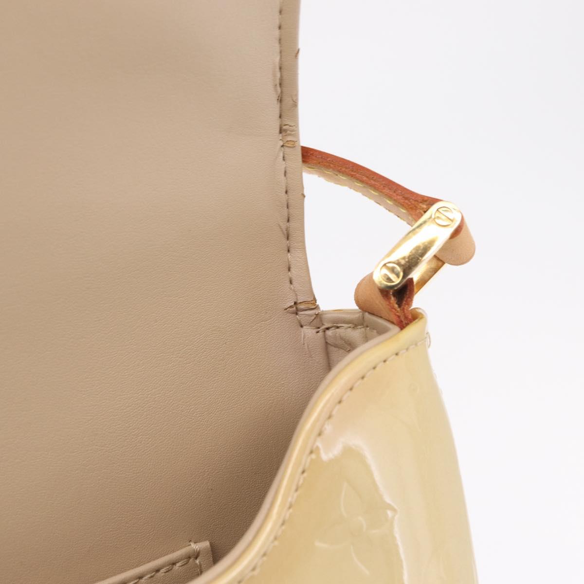 LOUIS VUITTON Monogram Vernis Thompson Street Bag Beige M91301 LV Auth 213857A