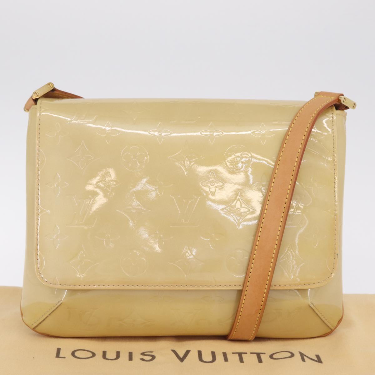 LOUIS VUITTON Monogram Vernis Thompson Street Bag Beige M91301 LV Auth 213857A
