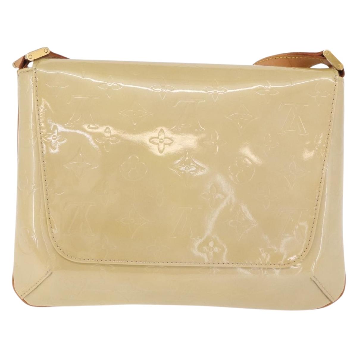 LOUIS VUITTON Monogram Vernis Thompson Street Bag Beige M91301 LV Auth 213857A