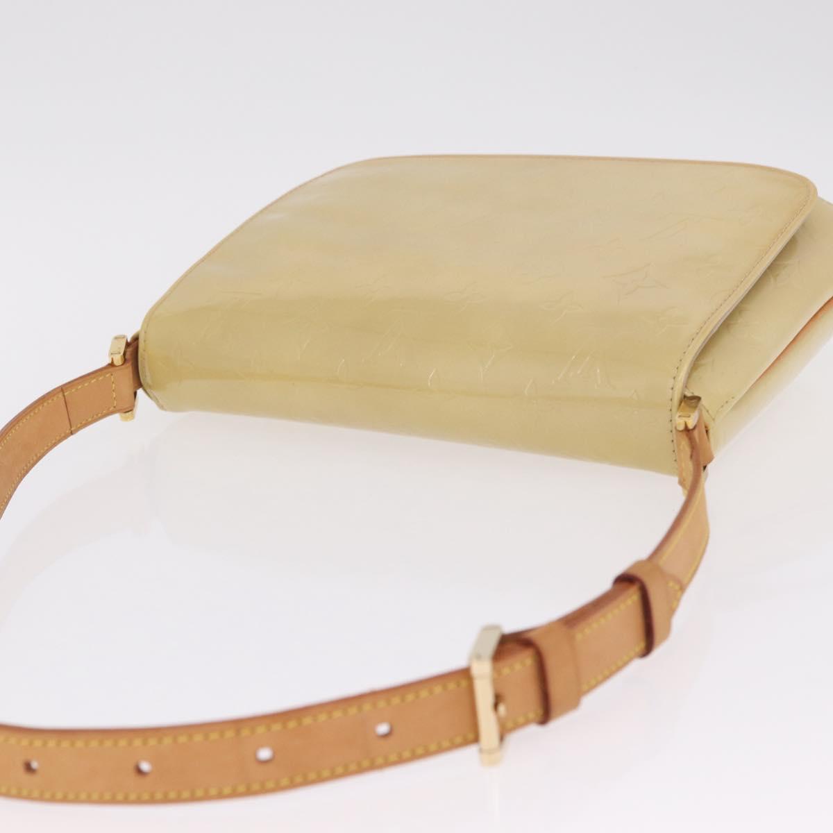 LOUIS VUITTON Monogram Vernis Thompson Street Bag Beige M91301 LV Auth 213857A