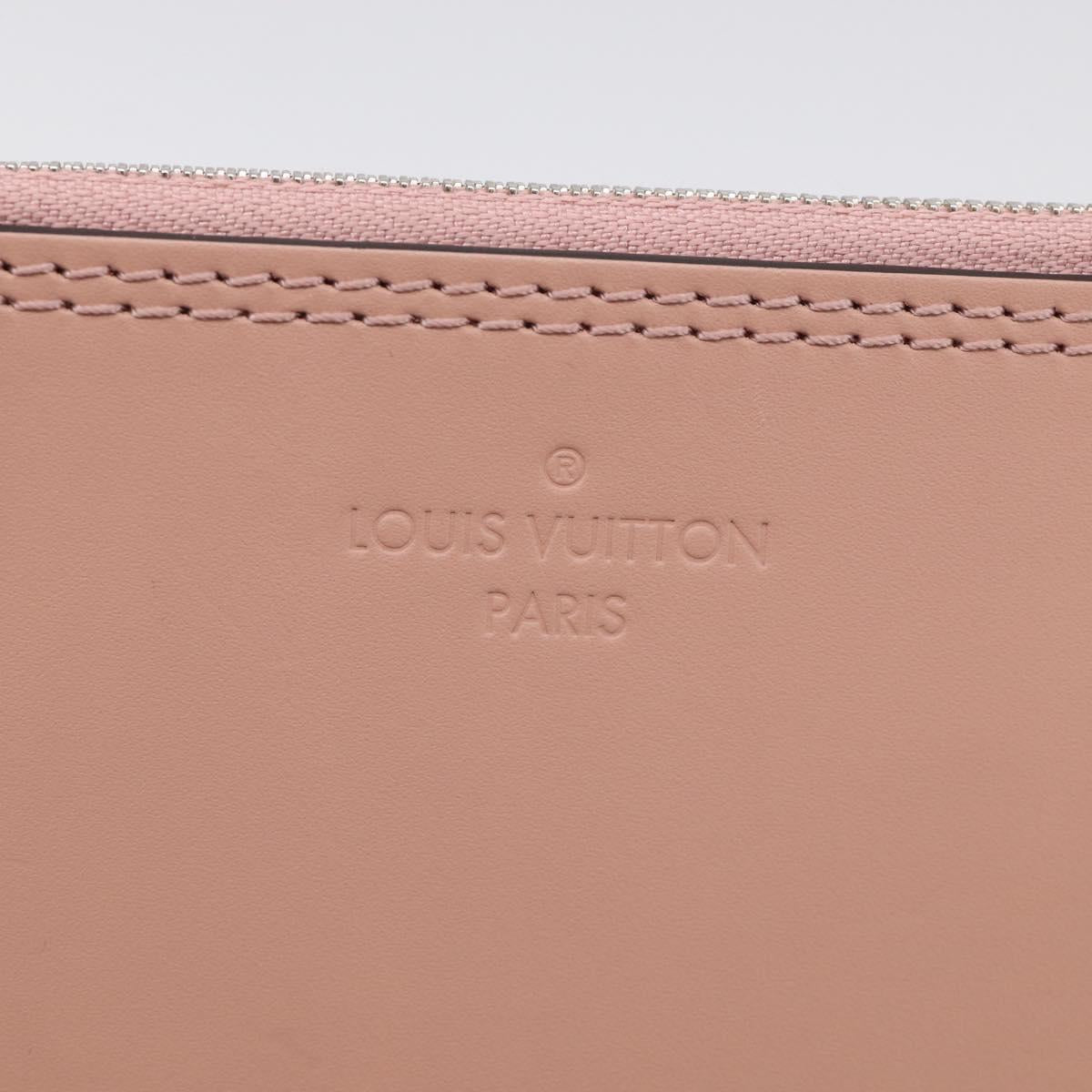 LOUIS VUITTON Mahina Hina MM Pouch Leather Pink LV Auth 213861V