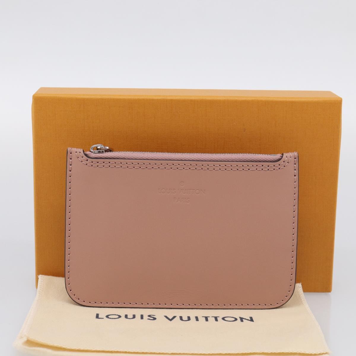 LOUIS VUITTON Mahina Hina MM Pouch Leather Pink LV Auth 213861V
