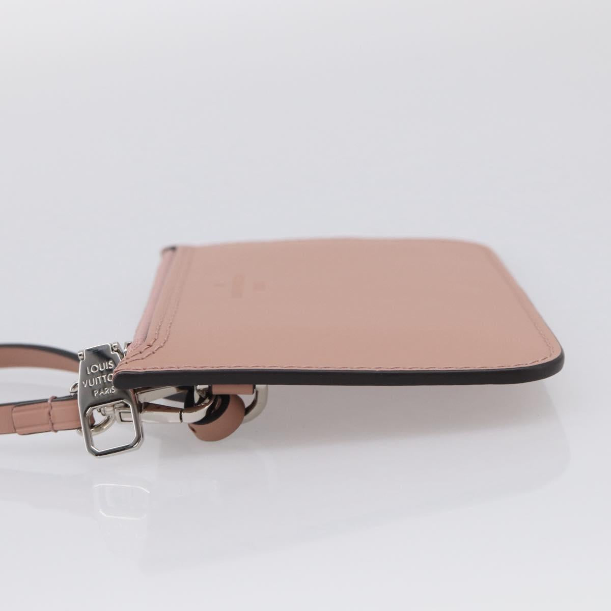 LOUIS VUITTON Mahina Hina MM Pouch Leather Pink LV Auth 213861V