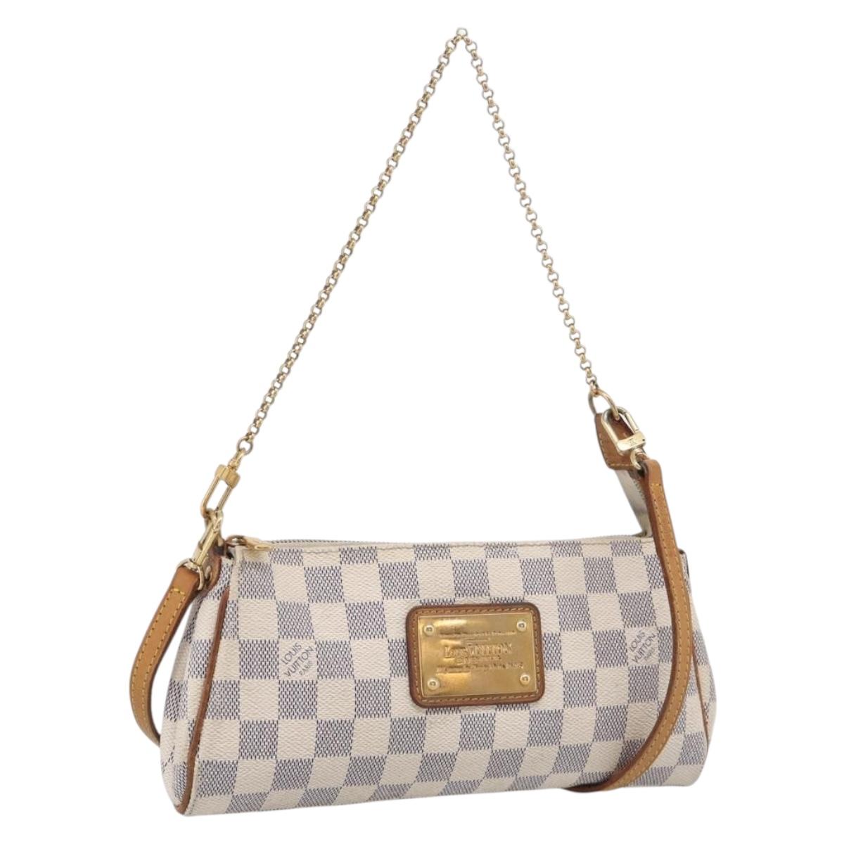 LOUIS VUITTON Damier Azur Eva Shoulder Bag 2way N55214 LV Auth 213865A