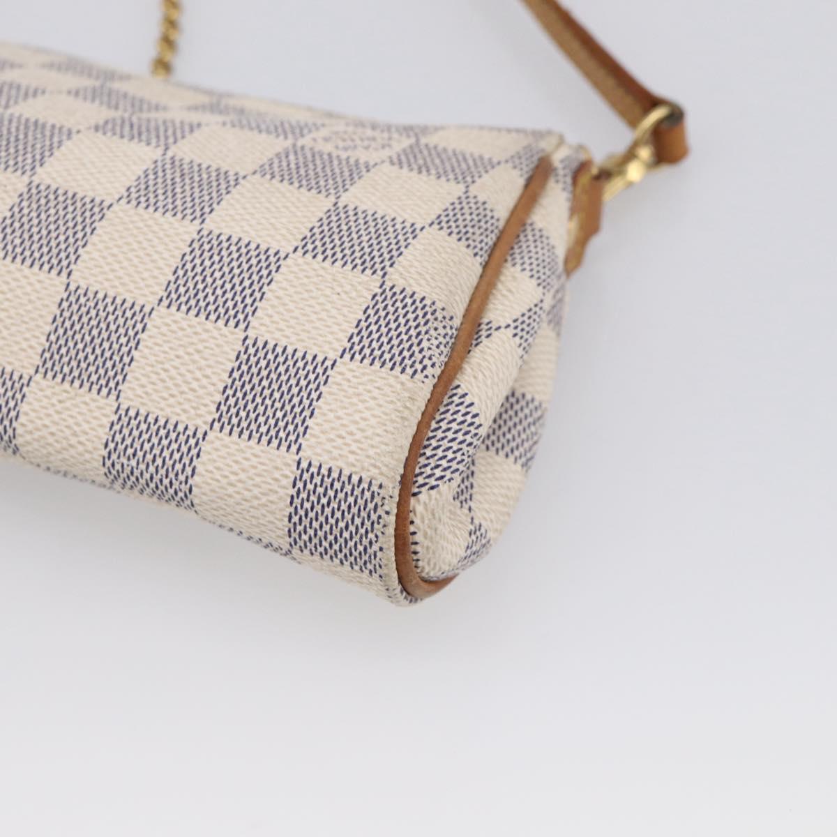 LOUIS VUITTON Damier Azur Eva Shoulder Bag 2way N55214 LV Auth 213865A