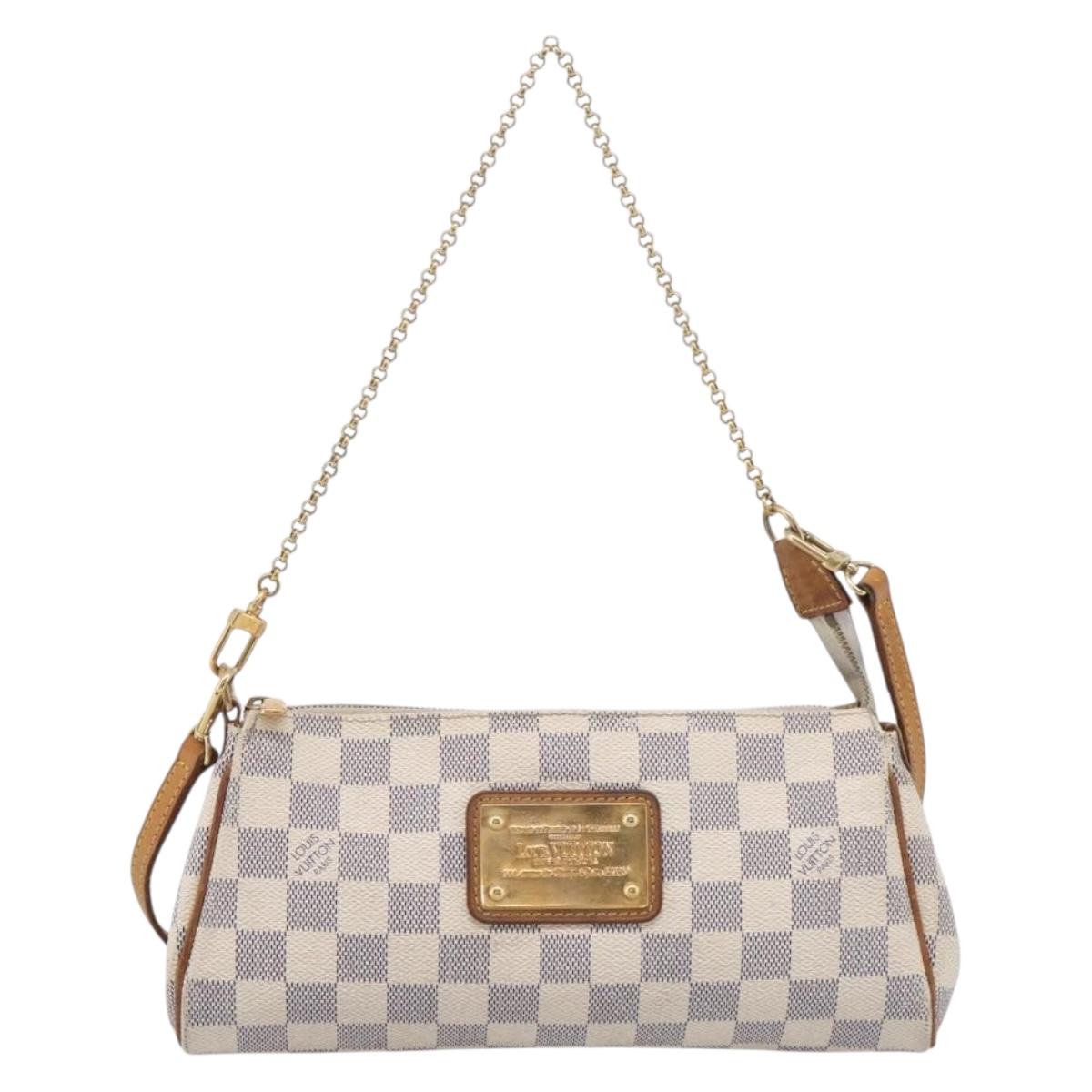 LOUIS VUITTON Damier Azur Eva Shoulder Bag 2way N55214 LV Auth 213865A