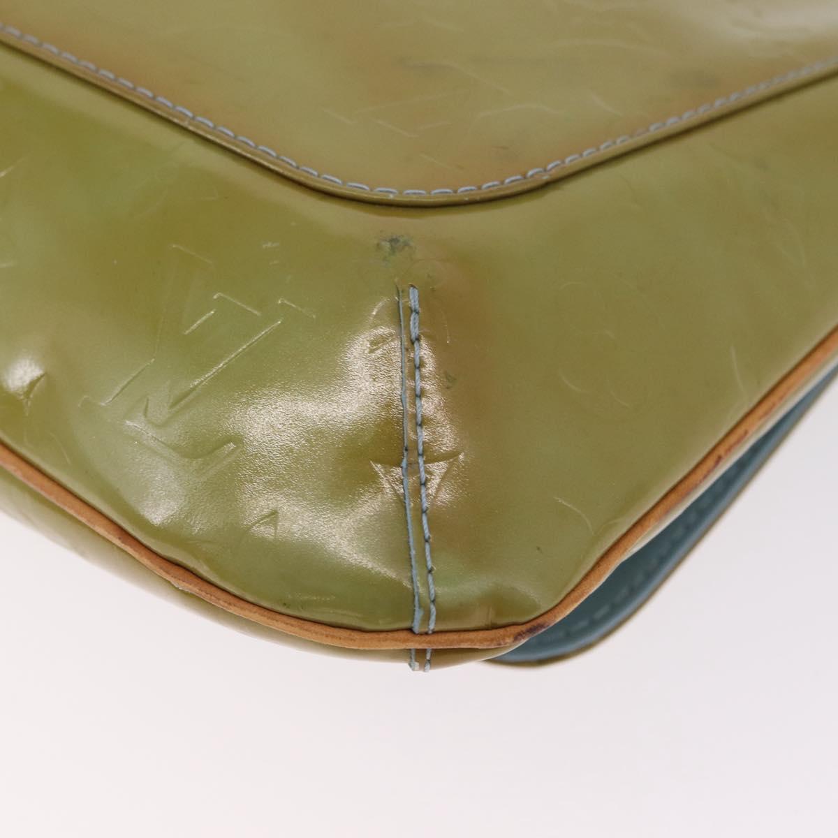 LOUIS VUITTON Vernis Thompson Street Bag Baby Blue M91009 LV Auth 213881