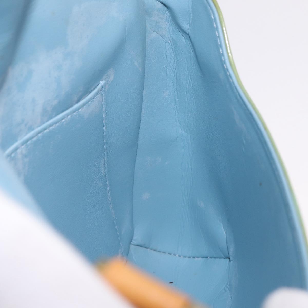 LOUIS VUITTON Vernis Thompson Street Bag Baby Blue M91009 LV Auth 213881