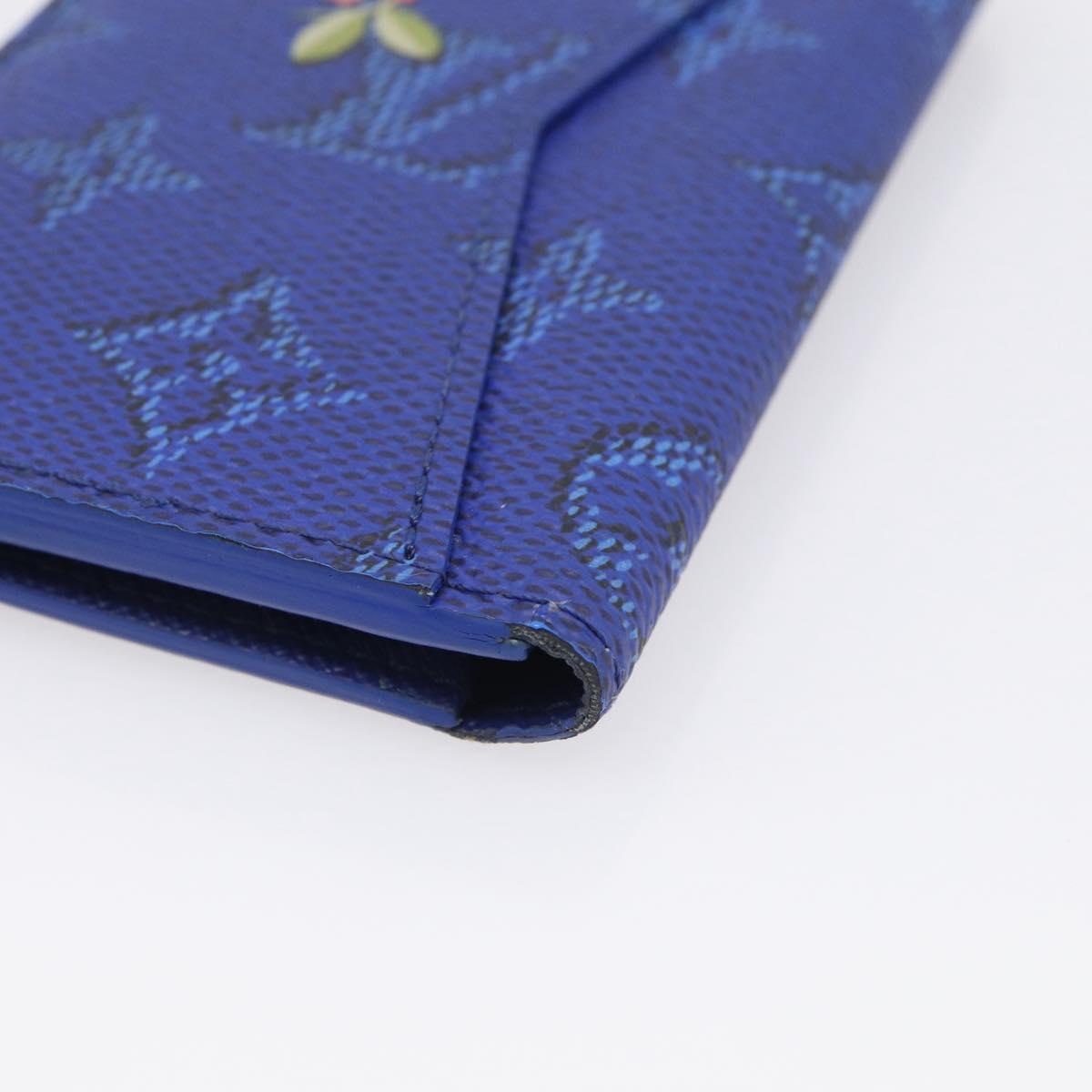 LOUIS VUITTON Monogram Organizer Dupoch Card Case Blue M25972 LV Auth 213885M