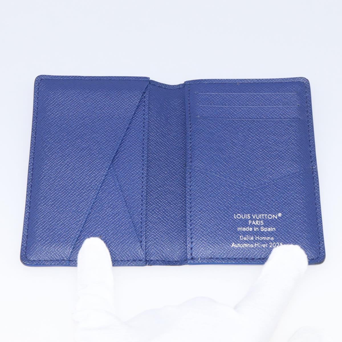 LOUIS VUITTON Monogram Organizer Dupoch Card Case Blue M25972 LV Auth 213885M
