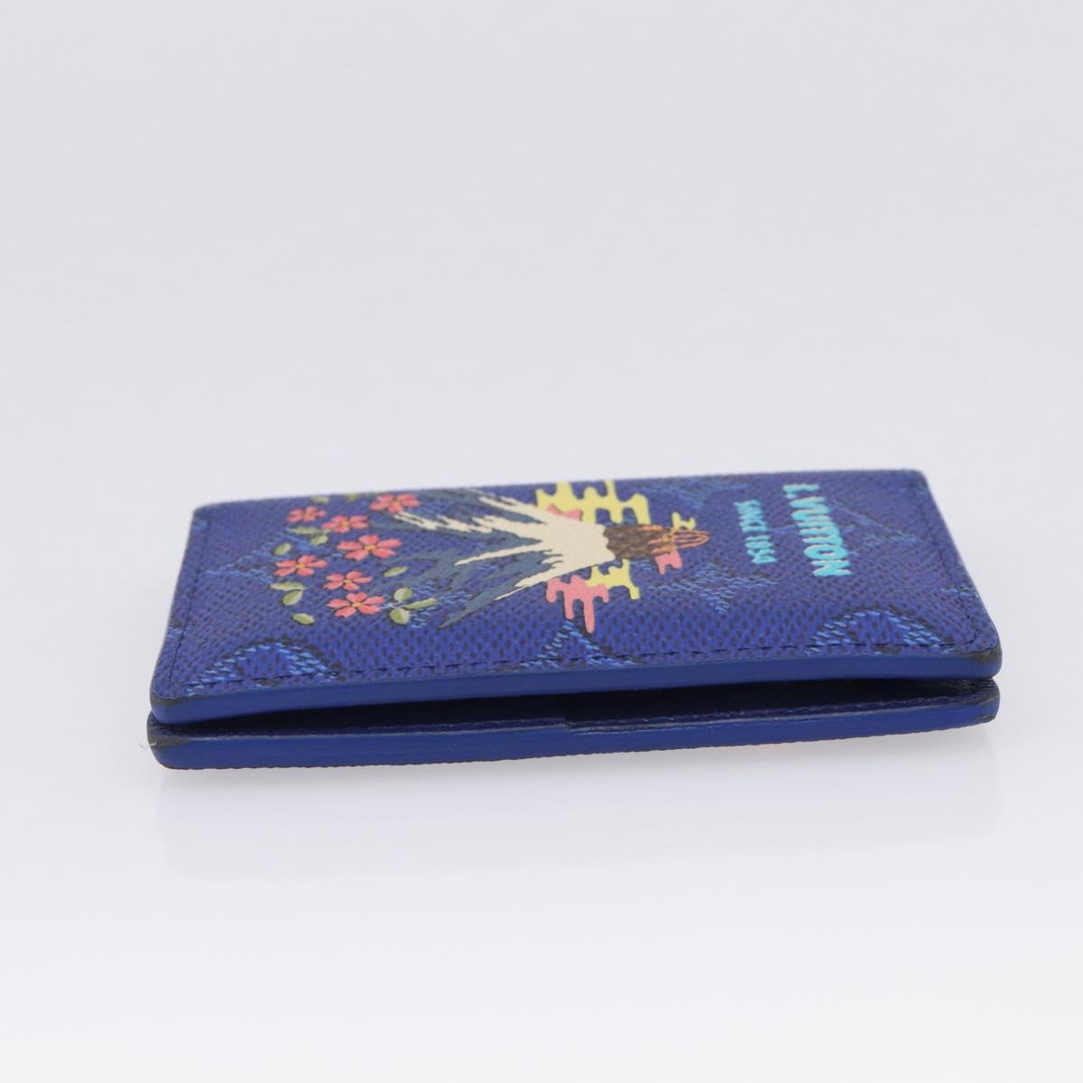 LOUIS VUITTON Monogram Organizer Dupoch Card Case Blue M25972 LV Auth 213885M