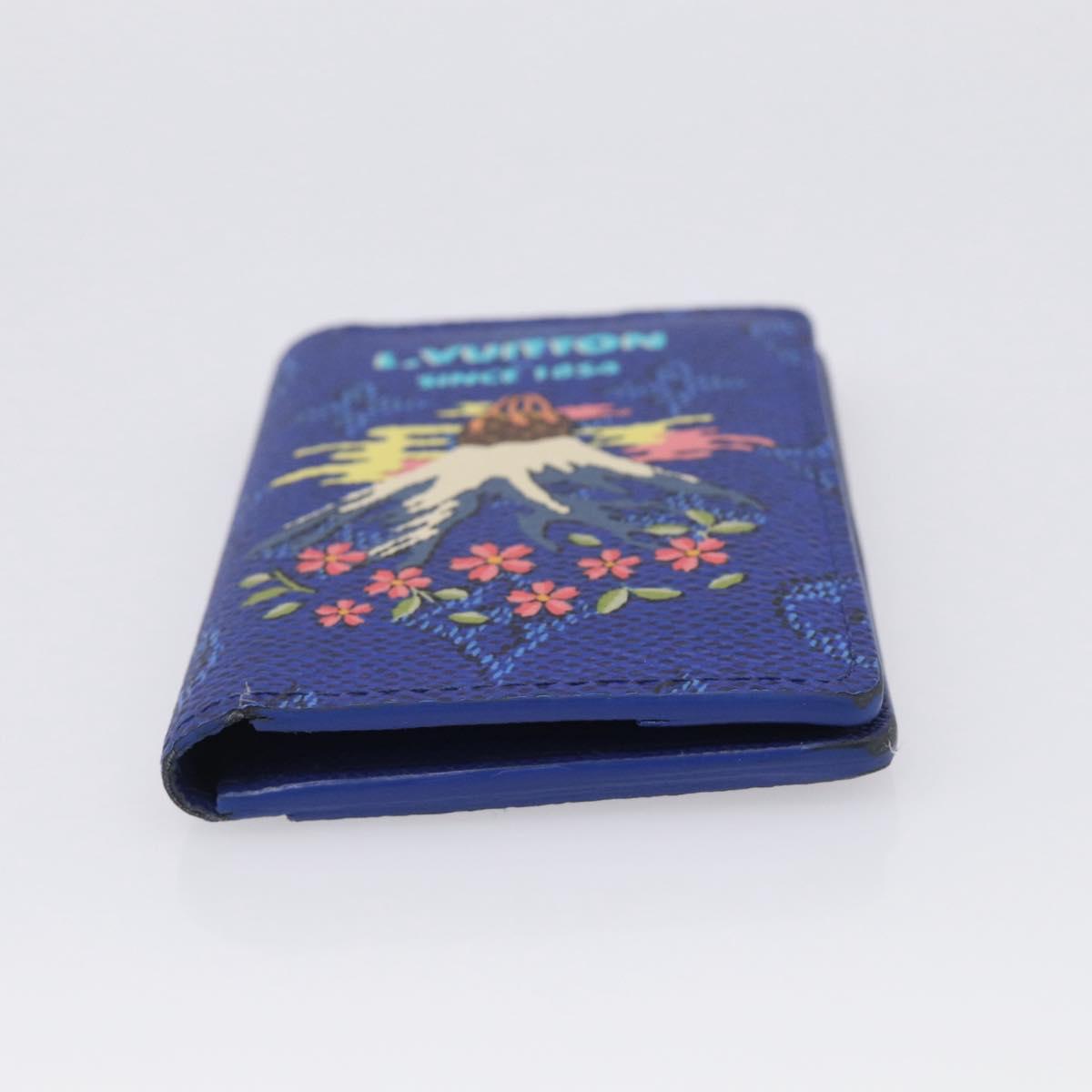 LOUIS VUITTON Monogram Organizer Dupoch Card Case Blue M25972 LV Auth 213885M