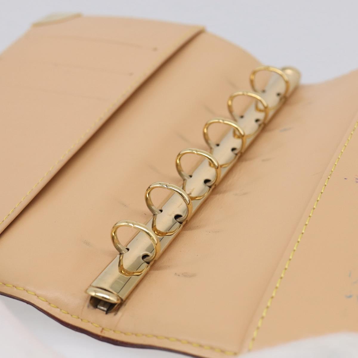 LOUIS VUITTON Multicolor Agenda PM Day Planner Cover White R21074 LV Auth 213886