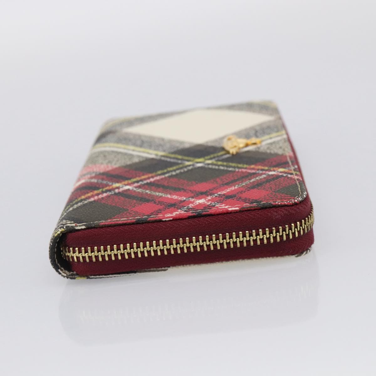 Vivienne Westwood Long Wallet PVC Canvas Red Gold Auth 213887A
