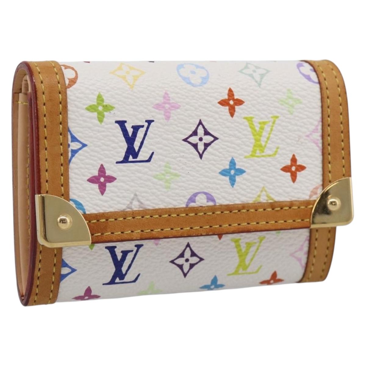 LOUIS VUITTON Multicolor Porte Monnaie Pla Coin Purse M92657 LV Auth 213888V