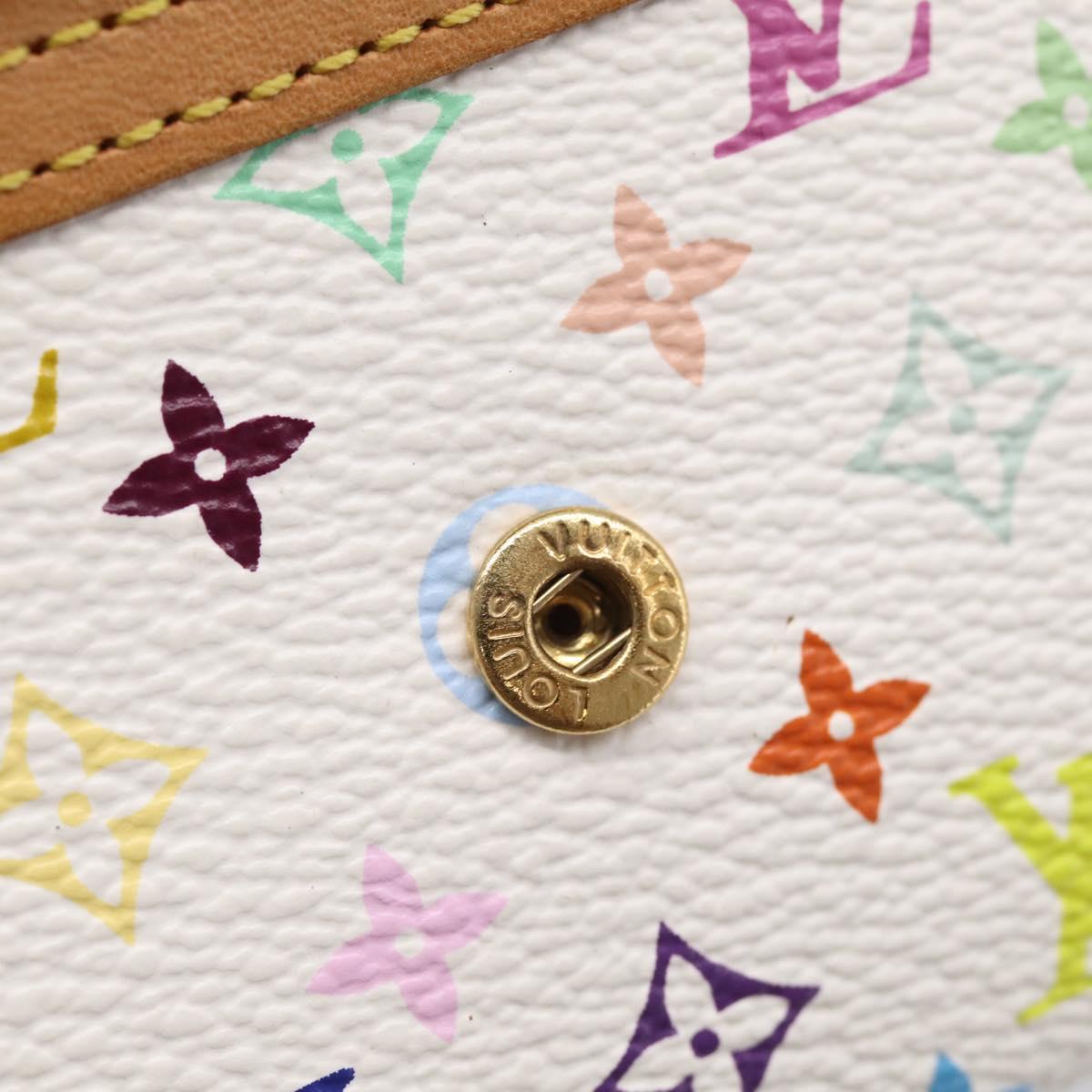 LOUIS VUITTON Multicolor Porte Monnaie Pla Coin Purse M92657 LV Auth 213888V