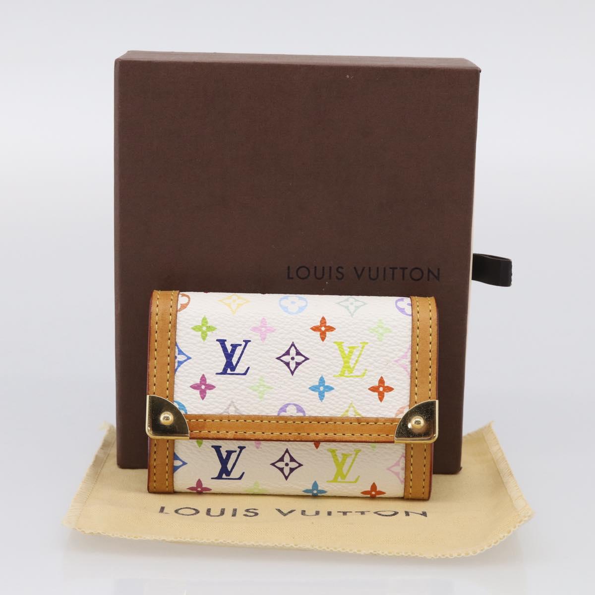 LOUIS VUITTON Multicolor Porte Monnaie Pla Coin Purse M92657 LV Auth 213888V