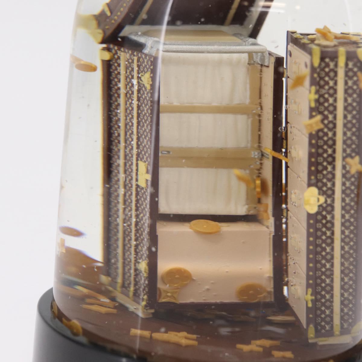 LOUIS VUITTON Trunk Snow Globe Glass Clear LV Auth 213900M