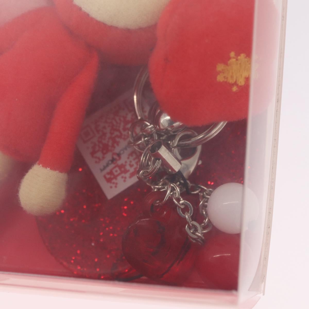 Coach Poppy-chan Key Holder Cotton Unopened Red Gold Auth 213903V