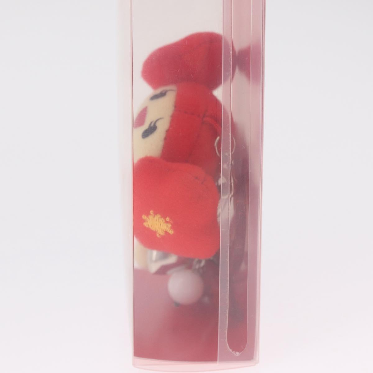 Coach Poppy-chan Key Holder Cotton Unopened Red Gold Auth 213903V