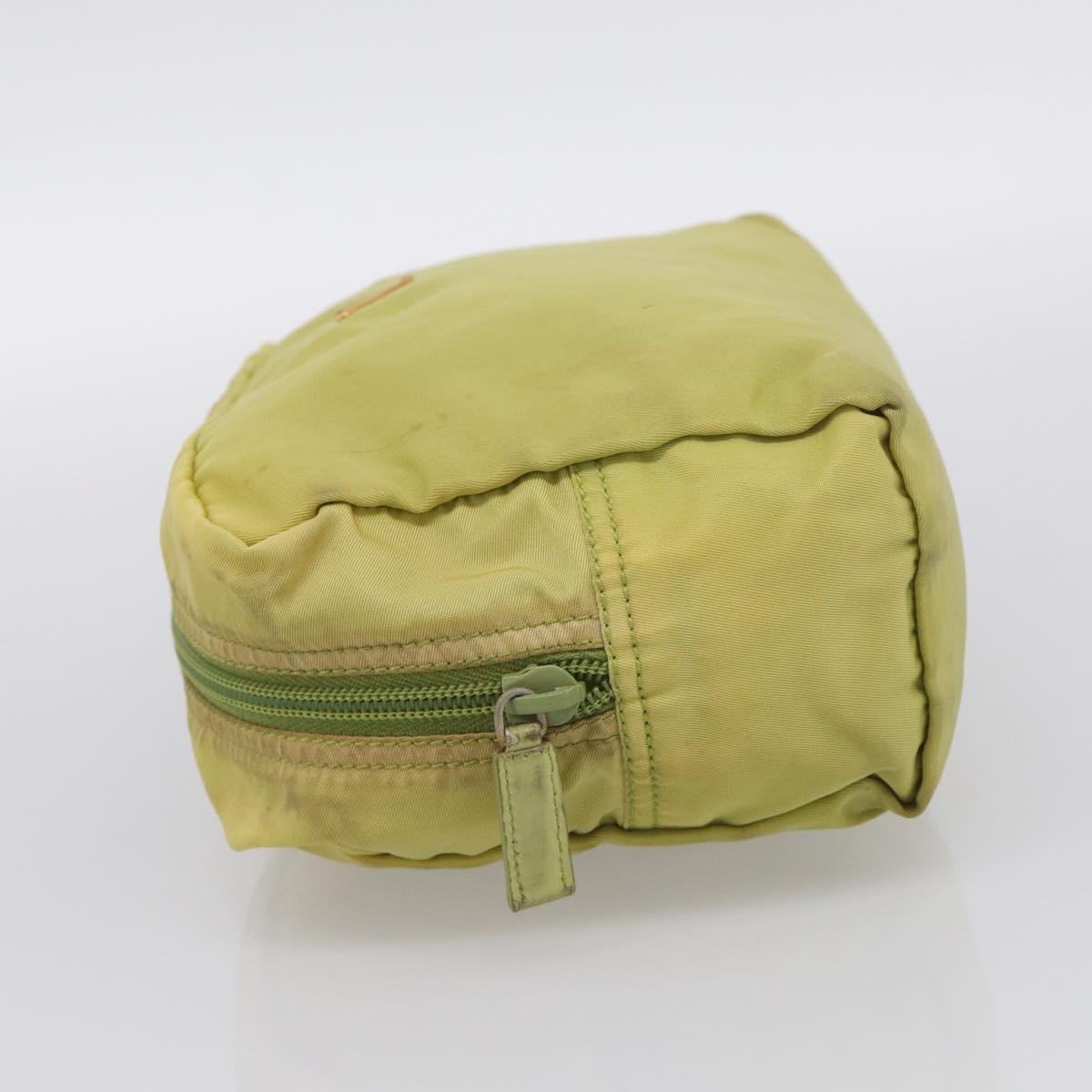 PRADA Pouch Nylon 2 Set Brown Green Auth 213908