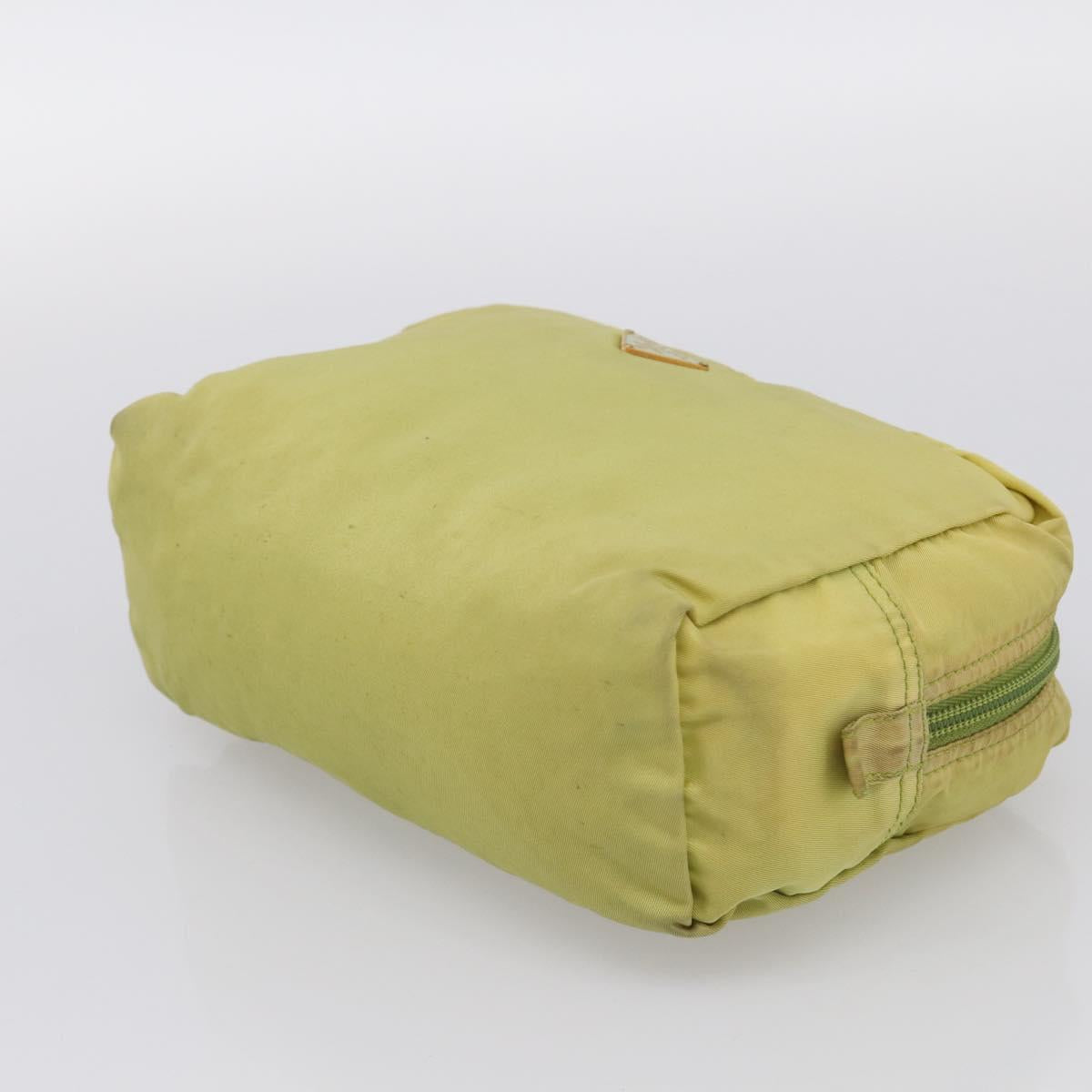 PRADA Pouch Nylon 2 Set Brown Green Auth 213908