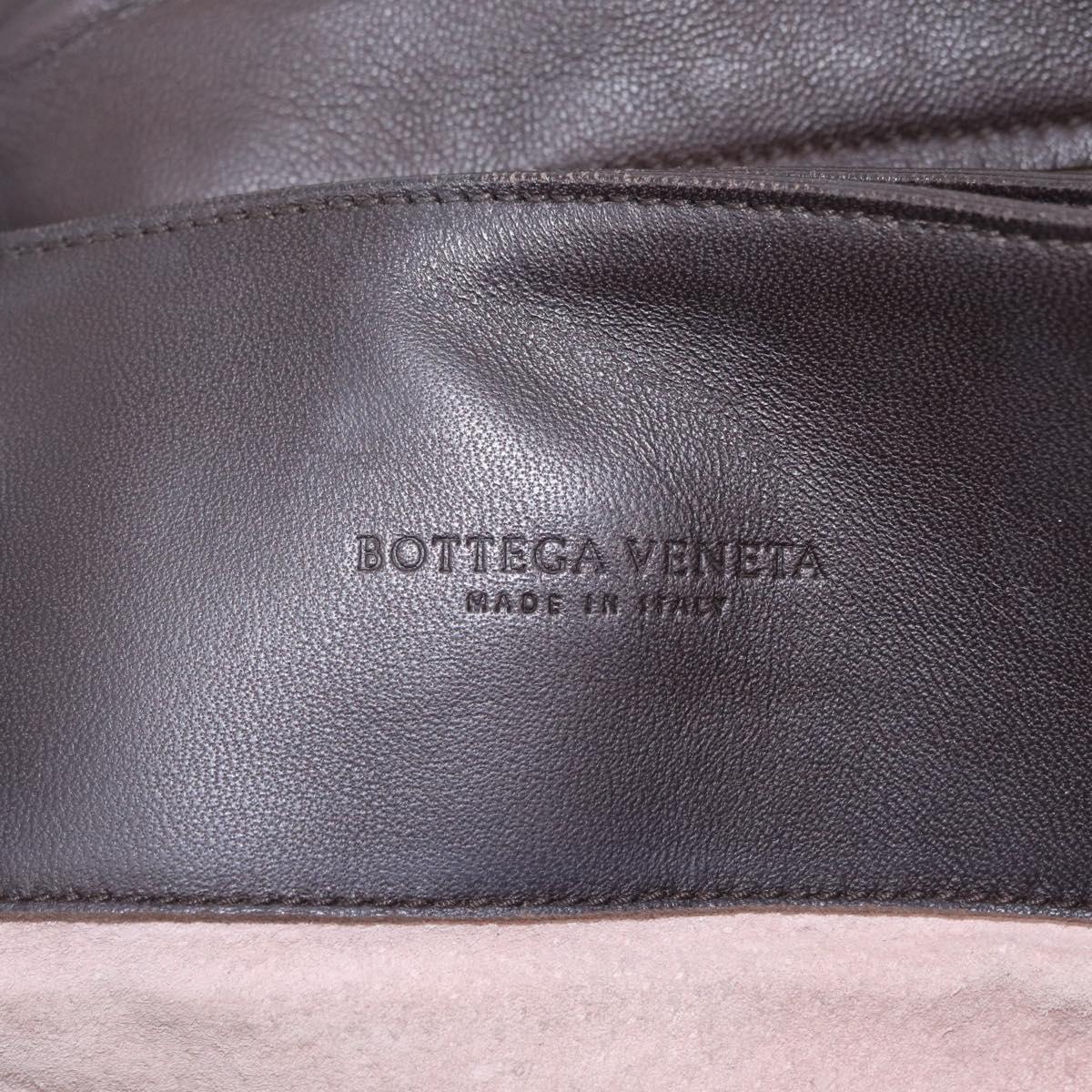 Bottega Veneta INTRECCIATO Rome Hand Bag Leather Brown Gold 171265 Auth 213934V