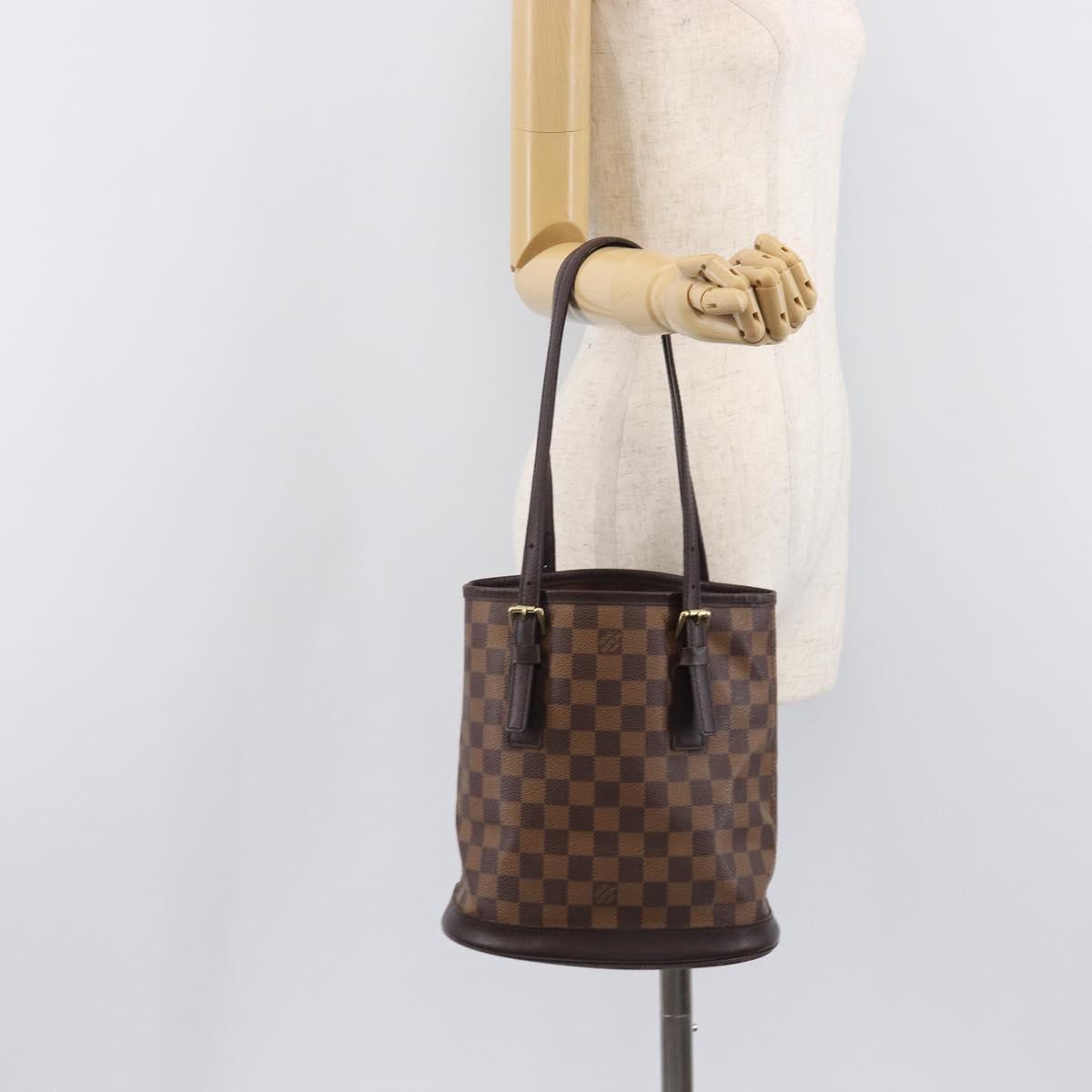 LOUIS VUITTON Damier Ebene Marais Shoulder Bag N42240 LV Auth 213943V