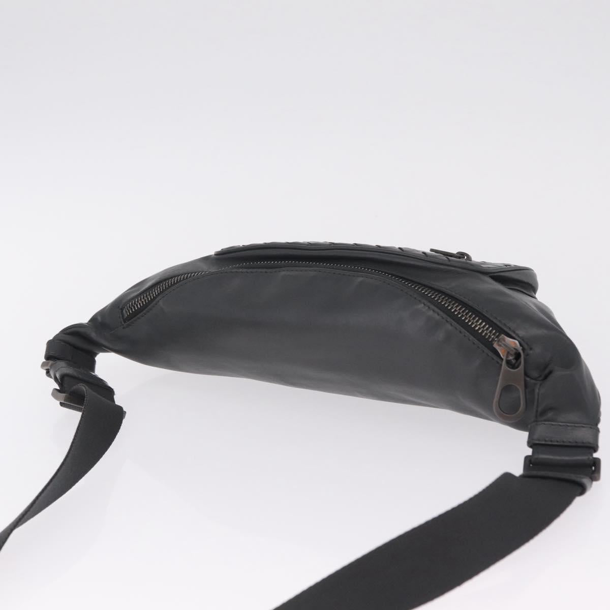 Bottega Veneta INTRECCIATO Body Bag Leather Gray Auth 213950V