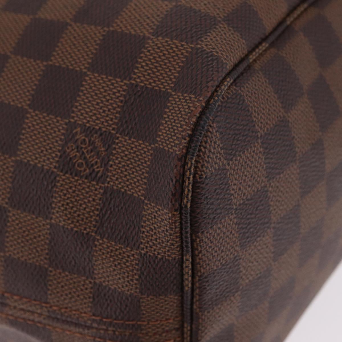 LOUIS VUITTON Damier Ebene Neverfull MM Tote Bag N51105 LV Auth 213954SAM