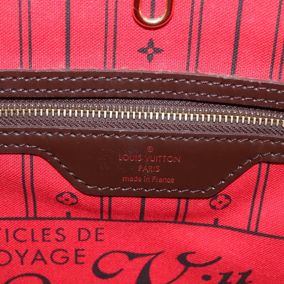 LOUIS VUITTON Damier Ebene Neverfull MM Tote Bag N51105 LV Auth 213954SAM