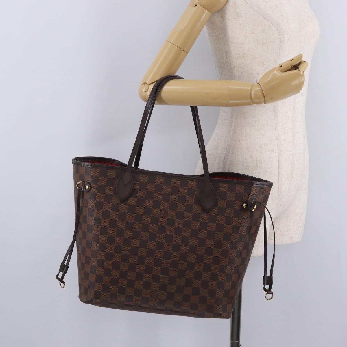 LOUIS VUITTON Damier Ebene Neverfull MM Tote Bag N51105 LV Auth 213954SAM