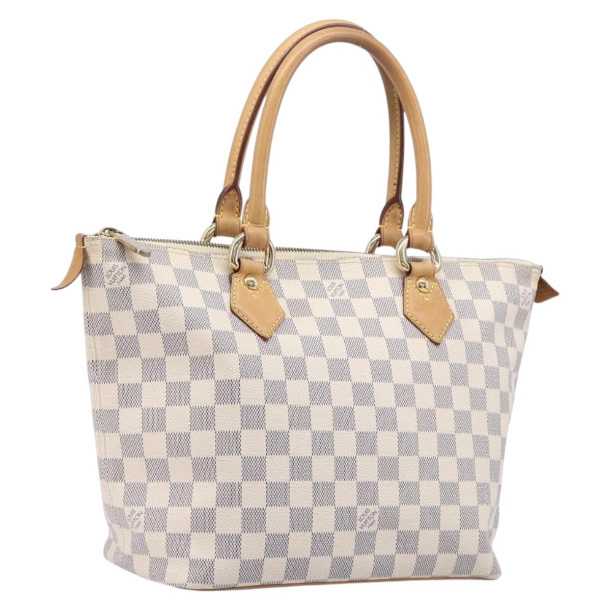 LOUIS VUITTON Damier Azur Saleya PM Tote Bag N51186 LV Auth 213960V